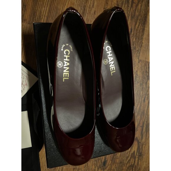 Chanel Patent Leather Ballet Shoes Flat Rare Vintage 41 EUR 11 US New In Box - Picture 16 of 16